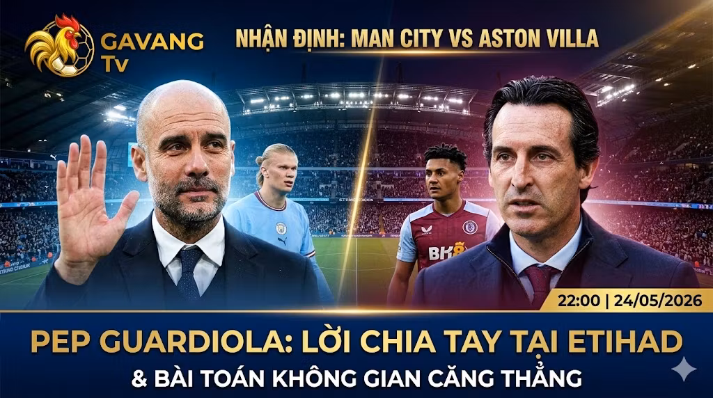 Nhận định trận đấu Man City vs Aston Villa vòng 38: Hình ảnh HLV Pep Guardiola vẫy tay chào tạm biệt người hâm mộ tại sân Etihad.