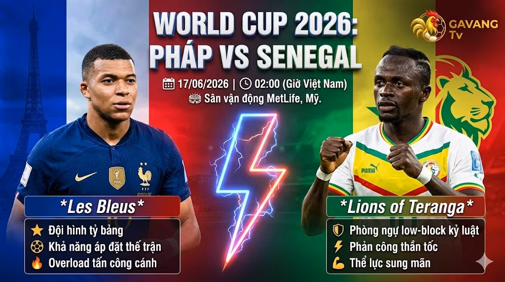 Nhận định bóng đá Pháp vs Senegal bảng I World Cup 2026: Cuộc đối đầu nảy lửa giữa Mbappe và Mane.